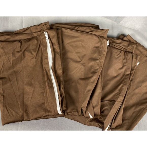 4 Pack  Standard Queen Waterproof Brown Zippered Pillow Covers Pillow Protectors - Picture 1 of 4